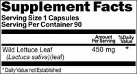 Private Label Wild Lettuce Leaf 450mg 90caps Private Label 12,100,500 Bottle Price