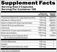 Private Label B-Complex 100 Time Release 200caps Private Label 12,100,500 Bottle Price