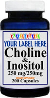 Private Label Choline & Inositol 200caps Private Label 12,100,500 Bottle Price