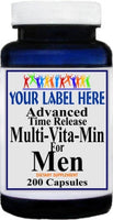 Private Label Advanced Multi-Vita-Min Time Release for Men 100caps or 200caps Private Label 12,100,500 Bottle Price