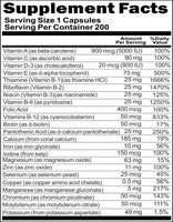 Private Label Once Daily Multi-Vita-Min 200caps Private Label 12,100,500 Bottle Price