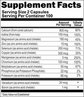 Private Label Advanced Multi Mineral (Chelated) (Iron Free) 200caps Private Label 12,100,500 Bottle Price