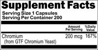 Private Label GTF Chromium 200mcg 200caps Private Label 12,100,500 Bottle Price