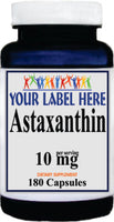 Private Label Astaxanthin 10mg 90caps or 180caps Private Label 12,100,500 Bottle Price