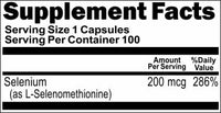 Private Label Selenium 200mcg 100caps or 200caps Private Label 12,100,500 Bottle Price