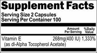 Private Label Vitamin E (Non-Oily) 268mg(400IU) 200caps Private Label 12,100,500 Bottle Price