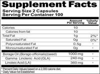 Private Label Borage Oil Concentrate Emulsified Dry 200caps Private Label 12,100,500 Bottle Price
