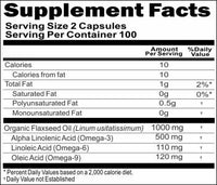 Private Label Organic Flaxseed Oil (Emulsified Dry) 1000mg 200caps Private Label 12,100,500 Bottle Price