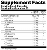 Private Label Amino Acid 1500mg Complex 200caps Private Label 12,100,500 Bottle Price