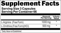 Private Label L-Arginine and L-Ornithine 1000mg/500mg 200caps Private Label 12,100,500 Bottle Price