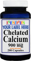 Private Label Chelated Calcium 900mg 200caps Private Label 12,100,500 Bottle Price