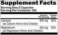 Private Label Chelated Calcium and Magnesium 500mg/250mg 200caps Private Label 12,100,500 Bottle Price