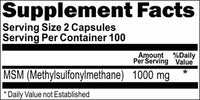 Private Label MSM 1000mg 200caps Private Label 12,100,500 Bottle Price