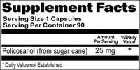 Private Label Policosanol 25mg 90caps or 180caps Private Label 12,100,500 Bottle Price