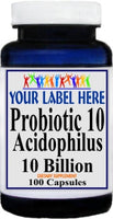 Private Label Probiotic 10 2000mg 100caps or 200caps Private Label 12,100,500 Bottle Price