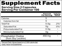 Private Label Phosphatidylcholine 450mg 200caps Private Label 12,100,500 Bottle Price