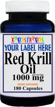 Private Label Red Krill Oil 1000mg 180 Capsules Private Label 12,100,500 Bottle Price