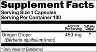 Private Label Oregan Grape Root 450mg 100caps or 200caps Private Label 12,100,500 Bottle Price