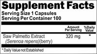 Private Label Saw Palmetto Standardized Extract 320mg 100caps or 200caps Private Label 12,100,500 Bottle Price