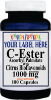 Private Label C-Ester with Citrus Bioflavonoids  1000mg 180caps Private Label 12,100,500 Bottle Price