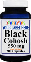 Private Label Black Cohosh 550mg 200caps Private Label 12,100,500 Bottle Price