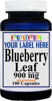 Private Label Blueberry Leaf 900mg 100caps Private Label 12,100,500 Bottle Price