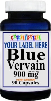 Private Label Blue Vervain 900mg 90caps Private Label 12,100,500 Bottle Price