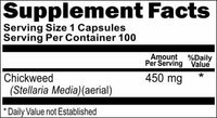 Private Label Chickweed 450mg 100caps Private Label 12,100,500 Bottle Price