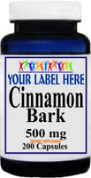Private Label Cinnamon Bark 500mg 200caps Private Label 12,100,500 Bottle Price