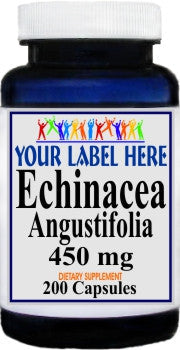 Private Label Echinacea Angustifolia Root 450mg 200caps Private Label 12,100,500 Bottle Price