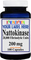 Private Label Nattokinase 200mg 100caps or 200caps Private Label 12,100,500 Bottle Price