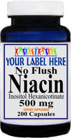 Private Label No Flush Niacin 500mg 200caps Private Label 12,100,500 Bottle Price