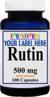 Private Label Rutin 500mg 100caps or 200caps Private Label 12,100,500 Bottle Price