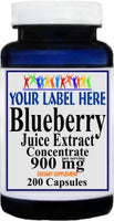 Private Label Blueberry Juice Extract Concentrate 900mg 100caps or 200caps Private Label 12,100,500 Bottle Price