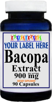 Private Label Bacopa Leaf Extract 900mg 90caps or 180caps Private Label 12,100,500 Bottle Price