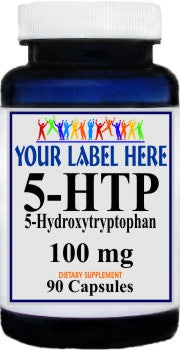 Private Label 5-HTP 100mg 90caps or 180caps Private Label 12,100,500 Bottle Price