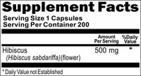 Private Label Hibiscus Flower 500mg 200caps Private Label 12,100,500 Bottle Price