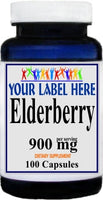 Private Label Elderberry 900mg 100caps or 200caps Private Label 12,100,500 Bottle Price