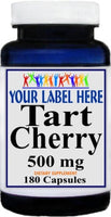 Private Label Tart Cherry 500mg 90caps or 180caps Private Label 12,100,500 Bottle Price