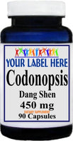 Private Label Codonopsis Root 450mg 90caps Private Label 12,100,500 Bottle Price