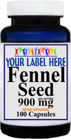 Private Label Fennel Seed 900mg 100caps Private Label 12,100,500 Bottle Price