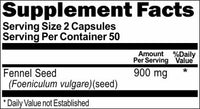 Private Label Fennel Seed 900mg 100caps Private Label 12,100,500 Bottle Price