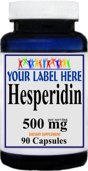 Private Label Hesperidin 500mg 90 or 180caps Private Label 12,100,500 Bottle Price
