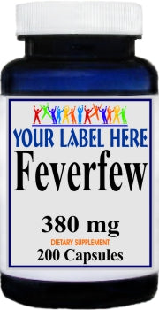 Private Label Feverfew 380mg 200caps Private Label 12,100,500 Bottle Price