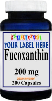 Private Label Fucoxanthin 200mg 200caps Private Label 12,100,500 Bottle Price
