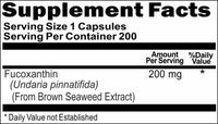 Private Label Fucoxanthin 200mg 200caps Private Label 12,100,500 Bottle Price