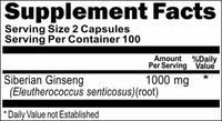 Private Label Siberian Ginseng 1000mg 200caps Private Label 12,100,500 Bottle Price