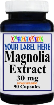 Private Label  Magnolia Bark Extract 30mg 90caps or 180caps Private Label 12,100,500 Bottle Price