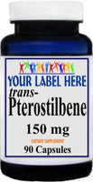 Private Label Pterostilbene 150mg 90caps or 180caps Private Label 12,100,500 Bottle Price