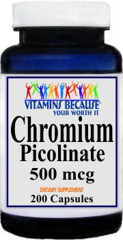 Private Label Chromium Picolinate 500mcg 200caps Private Label 12,100,500 Bottle Price